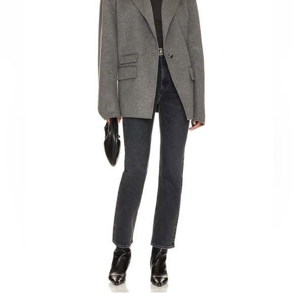 AGOLDE High Rise Stovepipe Metal Washed Black Denim Jeans 24 NWOT A9096-1372 - Picture 4 of 13